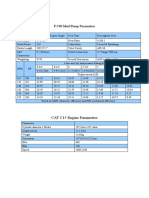 F-500 Mud Pump Parameters: CAT C15 Engine Parameters