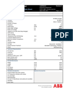 Transformer Technical Data Sheet For The 1LAP016413