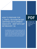 How To Prepare For C - Taw12 - 750 Exam On Sap Certified Development Associate - Abap With Sap Netweaver 7.50