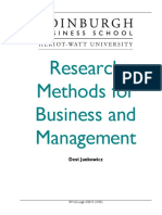 Research Methods Business Management Course Taster