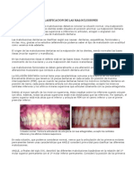 Clasificacion de Las Maloclusiones