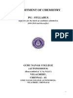 Department of Chemistry: PG - Syllabus