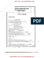 CBSE Class 4 Maths Revision Worksheet (161) - Fractions PDF