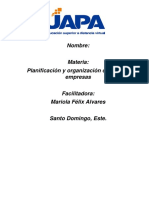 Tarea 6 Planificacion y Organizacion de Nuevas Empresas