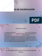 Ejemplos de Solidificación