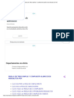 Regla de Tres Simple y Compuesta Ejercicios Resueltos PDF