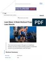 6 Week Workout Program To Build Lean Muscle