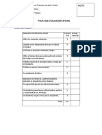 Pauta de Evaluación Afiche 5°