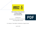 Written Testimony Asia House Foreign Affairs Southeast Asia Human Rights 07.25.2019