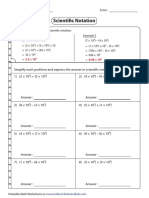 Scientific Notation Add and Subtract