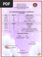 Class Program For Grade I-A. Bonifacio: Masalipit Elementary School