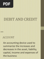 Debit and Credit