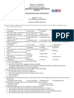 Directions: Read Carefully The Following Statements. Choose The Answer and Write The Letter That Corresponds To Your Answer On The Answer Sheet