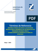 TÉRMINOS - DE - REFERENCIA - Programa Nacional Represas - Junio - 2019