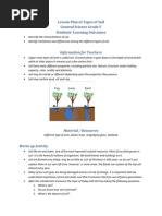 Lesson Plan of Types of Soil