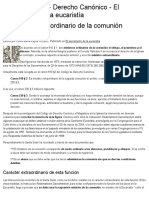 El Ministro Extraordinario de La Comunión - Iuscanonicum - Derecho Canónico en La Web