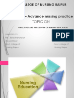 Sub. - Advance Nursing Practice: Topic On