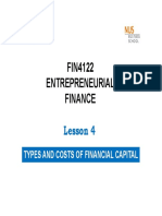 Lesson 4 - Types and Costs of Financial Capital