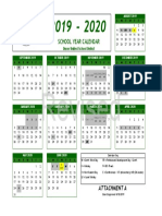 2019-2020 Dixon Unified School District School Year Calendar