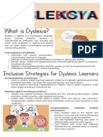 Dyslexia Summary Sheet