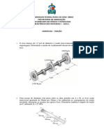 Lista de Exercicio Torção