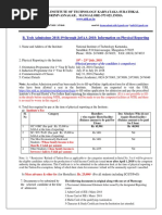 B. Tech Admissions 2018-19 Through Josaa-2018: Information On Physical Reporting