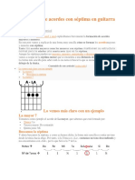 Formación de Acordes Con Séptima en Guitarra