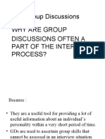 Group Discussions Why Are Group Discussions Often A Part of The Interview Process?