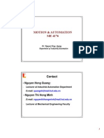 Motion & Automation Motion & Automation ME 4176: Contact