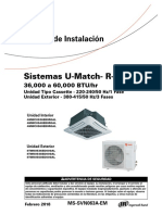 Cassette Trane Manual de Instalación (Español)