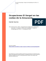 Daniel Quiroz. (2001) - Ocupaciones El Vergel en Las Costas de La Araucania