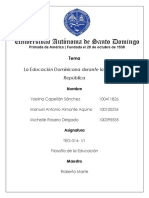 Relacion de La Educación Dominicana Entre La Segunda y Cuarta República