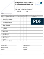 Generator Daily Inspection Checklist