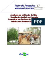 BOVINOS-Avaliação Do Nim No Controle Parasitário em Sistema Orgânico-BPD.47-Embr