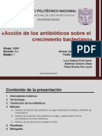 Acción de Los Antibióticos Sobre El Crecimiento Bacteriano