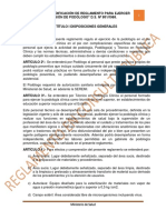 0 Proyecto de Modificación de Reglamento Que Regula Ejercicio Podología Consulta Pública