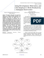 The Effect of Training Development, Motivation, and Compensation On The Employee's Work Productivity at Pt. Indojapan Steel Center