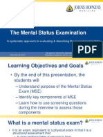 Mental Status Exam (Adult) - JMC