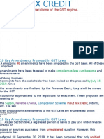 Input Tax Credit Is The Backbone of The GST Regime.: Tuesday, July 24, 2018 Amit Ray 1