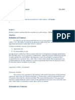 Answer: Definition of Contract: Gradable Assignment 30 Marks Feb 2019