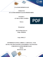 Tarea 1 - Resolver Problemas y Ejercicios de Ecuaciones Diferenciales de Primer Orden - 100412 - 27 - Juan - José - Rojas PDF