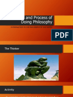 Meaning and Process of Doing Philosophy