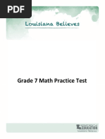 Grade 7 Math Practice Test