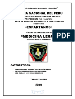 Silabus de Medicina Legal - PNP