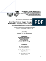 Green Synthesis of Copper Nanoparticles Using Makabuhay (Tinospora Rumphii Boerl) Leaf Extract As Biocompatible Novel Antimicrobial Agent