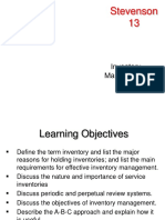 Stevenson Chapter 13 - Inventory Management