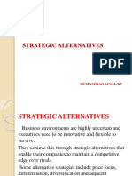 Strategic Alternatives: Muhammad Afsal KP