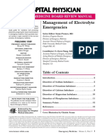 Management of Electrolyte Emergencies: Emergency Medicine Board Review Manual