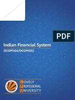 Indian Financial System: DCOM304/DCOM503