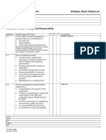 VV Internal Audit Checklist Management Responsibility